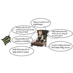 CozyBaby Portable Washable Cloth Travel Easy Seat High Chair W/ 1 Click Setup, Reinforced Harness, And Machine Washable Fabric, Gray Polka Dot 7 CozyBaby Portable Washable Cloth Travel Easy Seat High Chair W/ 1 Click Setup, Reinforced Harness, And Machine Washable Fabric, Gray Polka Dot -Baby Care Deals Store GUEST 06499af4 12e0 4ca9 99ab e7edad97448e