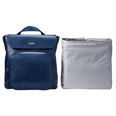 JJ Cole Vegan Leather Brookmont Backpack Diaper Bag - Oxford Navy 2 JJ Cole Vegan Leather Brookmont Backpack Diaper Bag - Oxford Navy - Image 2