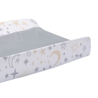 Lambs & Ivy Goodnight Moon White/Gray Changing Pad Cover - Moons/Stars 1 Lambs & Ivy Goodnight Moon White/Gray Changing Pad Cover - Moons/Stars