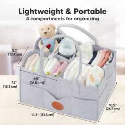 Original Baby Diaper Caddy Organizer, Large Storage Caddy Organizer For Nursery, Changing Table