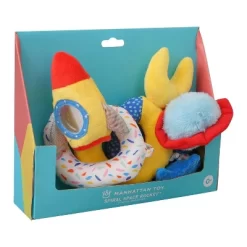 Manhattan Toy Space Themed Rocket Soft Baby Travel Spiral With Baby-safe Mirror, Elastic Pull Cord And Rattle Chime -Baby Care Deals Store GUEST 0897dbe0 8818 484b b6b9 104073123591