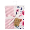 Touched By Nature Baby Girl Organic Cotton Changing Pad Cover, Garden Floral, One Size