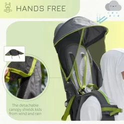 Qaba Baby Backpack Carrier For Hiking With Detachable Canopy, Foldable Child Carrier With Adjustable Waist Belt, Storage Pockets, For 6-36 Months 8 Qaba Baby Backpack Carrier For Hiking With Detachable Canopy, Foldable Child Carrier With Adjustable Waist Belt, Storage Pockets, For 6-36 Months -Baby Care Deals Store GUEST 10298301 3e16 48d6 8fc1 293515054c2a