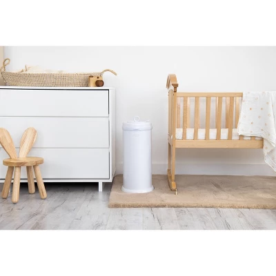 Ubbi® Ubbi Steel Diaper Pail - White 4 Ubbi® Ubbi Steel Diaper Pail - White - Image 4