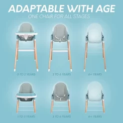 Children Of Design Adjustable 6-in-1 Wooden Classic High Chair For Babies & Toddlers -Baby Care Deals Store GUEST 14724a10 2378 4fcf a600 60c9028a509b