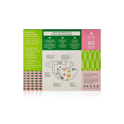 Babyganics Disposable Diapers Box - Size 4 - 60ct 1 Babyganics Disposable Diapers Box - Size 4 - 60ct