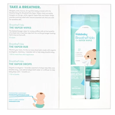 Frida Baby Baby Breathe Easy Kit Sick Day Essentials With Vapor Wipes, Vapor Rub And Vapor Drops 3 Frida Baby Baby Breathe Easy Kit Sick Day Essentials With Vapor Wipes, Vapor Rub And Vapor Drops - Image 3