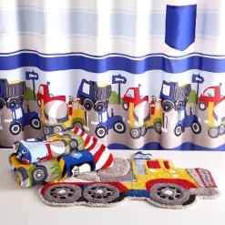 Trains And Trucks Printed Bath Towel - Dream Factory