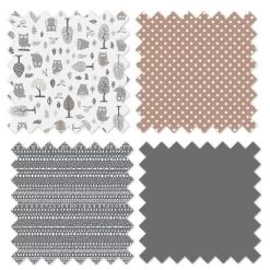 Bacati - Owls Gray/Beige Gray Pin Dots/Scribbles Neutral Cotton Changing Pad Cover -Baby Care Deals Store GUEST 1f8c7db8 b6bd 4092 bbea b6d87f6ee3cb
