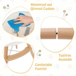 Babyjoy Baby High Chair Wooden Feeding Chair With 4-Gear Tray & Removable Cushion Beige/Grey -Baby Care Deals Store GUEST 205ab9ba c3d2 4d91 87e4 e1c694417e2b