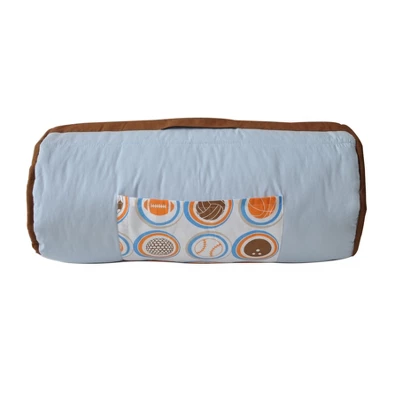 Bacati - Mod Sports Blue Orange Beige Brown Toddler Nap Mat 1 Bacati - Mod Sports Blue Orange Beige Brown Toddler Nap Mat