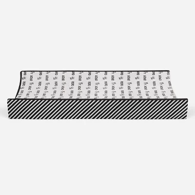 Bacati - Love Black/White Kisses N Hugs Changing Pad Cover 4 Bacati - Love Black/White Kisses N Hugs Changing Pad Cover - Image 4
