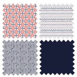 Bacati - Olivia Printed Garland Coral/Navy Quilted Changing Pad Cover -Baby Care Deals Store GUEST 2a3c559b aa24 44a8 bf48 40a2d3dc5dd2