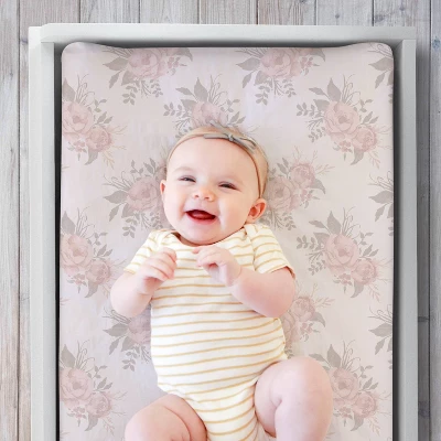 The Peanutshell Grace Changing Pad Cover 1 The Peanutshell Grace Changing Pad Cover