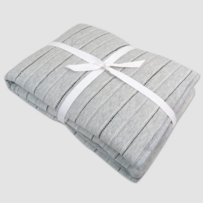 Honest Baby Organic Cotton LightWeight Knit Quilt - Dotted Stripe/Painted Buffalo 1 Honest Baby Organic Cotton LightWeight Knit Quilt - Dotted Stripe/Painted Buffalo