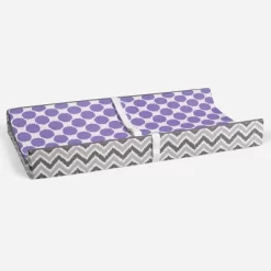 Bacati - Ikat Zigzag Lilac Dots Muslin Changing Pad Cover -Baby Care Deals Store GUEST 315504e4 9bd1 461c 8217 c7c337ad17e0