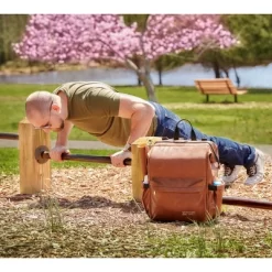 Hannah & Sophia Soho Large Traverse Baby Diaper Bag Backpack In Cognac, Water Resistant Changing Pad & Mini Mom Tote Included, Brown -Baby Care Deals Store GUEST 339af96b d7d3 48e9 8c48 66aff70d7366