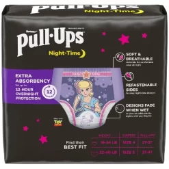 Pull-Ups Girls' Night-Time Training Pants - 3T-4T - 72ct