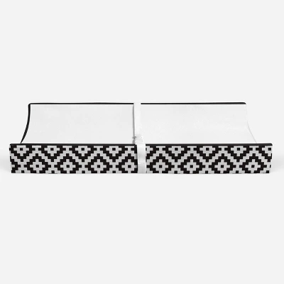 Bacati - Love Black/White Diamond Plush Changing Pad Cover 5 Bacati - Love Black/White Diamond Plush Changing Pad Cover - Image 5