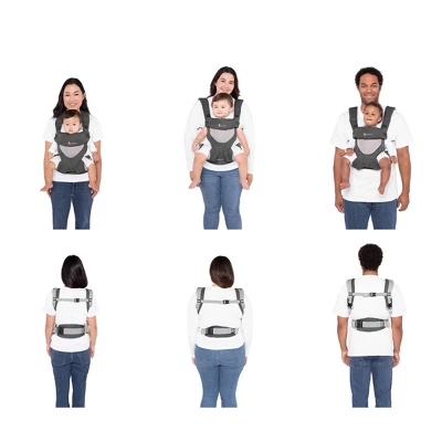 Ergobaby 360 Cool Air Breathable Mesh All Position Baby Carrier With Lumbar Support - Carbon Gray 12-45lb 2 Ergobaby 360 Cool Air Breathable Mesh All Position Baby Carrier With Lumbar Support - Carbon Gray 12-45lb - Image 2