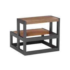 Barberry Wood And Metal Bed Steps - Powell -Baby Care Deals Store GUEST 410a31be f13c 49f1 8106 692231b77911