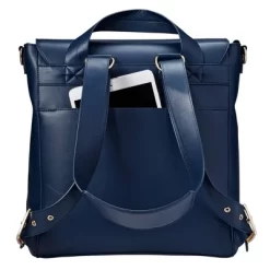 JJ Cole Vegan Leather Brookmont Backpack Diaper Bag - Oxford Navy