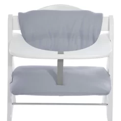 Hauck Highchair Pad Deluxe, Removable Washable Padded Seat Cushion Compatible With Wooden Alpha+ And Beta+ Model High Chair, Accessory Only, Grey