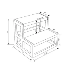 Barberry Wood And Metal Bed Steps - Powell -Baby Care Deals Store GUEST 489757f2 c1e9 4a6d be2f 51f6efc9a8c3
