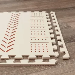 CHILDLIKE BEHAVIOR 72" X 48" Baby Play Mat With Interlocking Floor Tiles