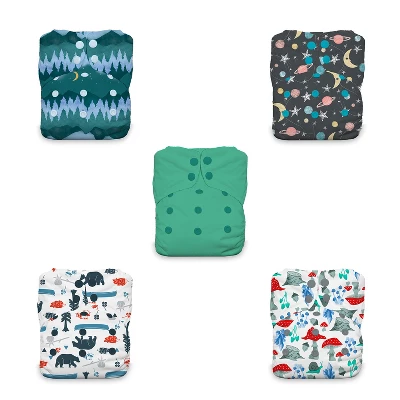 Thirsties Bundle Of Adventure Cloth Diaper Cover Collection, Pack Of 5, Multicolored, One Size 1 Thirsties Bundle Of Adventure Cloth Diaper Cover Collection, Pack Of 5, Multicolored, One Size