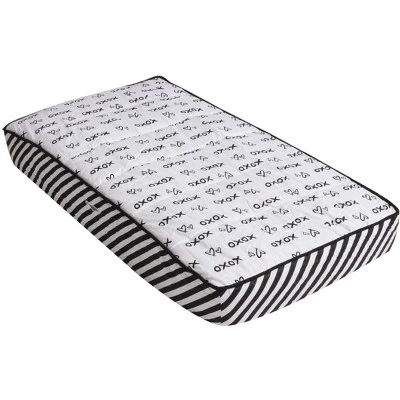 Bacati - Love Black/White Kisses N Hugs Changing Pad Cover 7 Bacati - Love Black/White Kisses N Hugs Changing Pad Cover - Image 7