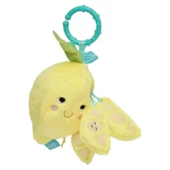Manhattan Toy Mini-Apple Farm Lemon Baby Travel Toy With Rattle, Squeaker, Crinkle Fabric & Teether Clip-on Attachment -Baby Care Deals Store GUEST 59b4fa78 4b61 4f12 885f a4b9ff58b3a4