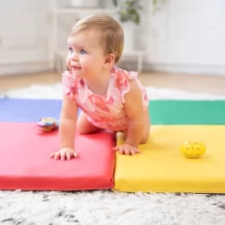ECR4Kids SoftZone Quad Fold-N-Go Activity Mat, Colorful Toddler Tummy Time Foam Mat -Baby Care Deals Store GUEST 5aaf1e33 6199 464d a209 00e441949110