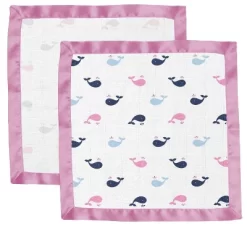Bacati - Little Sailor Girls Boats/Whales Muslin 2 Pc Security Blankets -Baby Care Deals Store GUEST 5cb9de77 a5ad 4f1f ba10 f7d77e36c74b