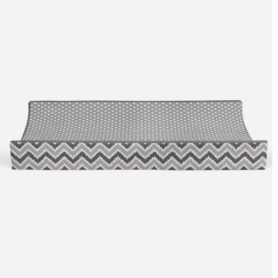 Bacati - MixNMatch Gray Pin Dots Changing Pad Cover 3 Bacati - MixNMatch Gray Pin Dots Changing Pad Cover - Image 3