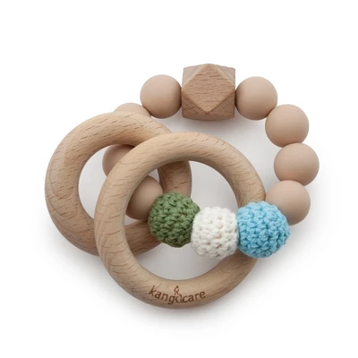 Kanga Care Silicone & Wood Crocheted Teething Ring 6 Kanga Care Silicone & Wood Crocheted Teething Ring - Image 6