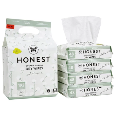 The Honest Company 100% Organic Cotton Dry Wipes - 192ct 2 The Honest Company 100% Organic Cotton Dry Wipes - 192ct - Image 2