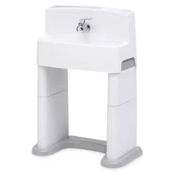 Delta Children PerfectSize 3-in-1 Convertible Sink, Step Stool And Bath Toy For Toddlers/Kids' Perfect For Potty Training - White/Gray -Baby Care Deals Store GUEST 623435f7 6a5f 41d0 9203 9355e134a5fe