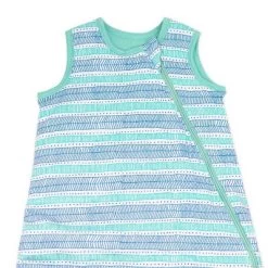 Honest Baby Organic Cotton Jersey Fill Wearable Blanket All Seasons - Teal Geometric M