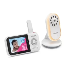 VTech 2.8" Digital Video Baby Monitor With Night Light, White-VM3258
