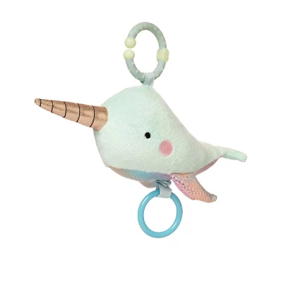 Manhattan Toy Under The Sea Narwhal Baby Teether & Travel Pull Toy 2 Manhattan Toy Under The Sea Narwhal Baby Teether & Travel Pull Toy - Image 2