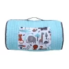 Bacati - Safari Jungle Animals Aqua Orange Gray Toddler Nap Mat