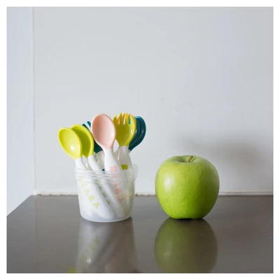 Beaba Baby 2nd Stage Ergonomic Baby Cutlery, Set Of 10 (6 Spoons + 4 Forks) 2 Beaba Baby 2nd Stage Ergonomic Baby Cutlery, Set Of 10 (6 Spoons + 4 Forks) - Image 2