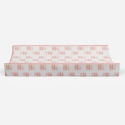 Bacati - Olivia Coral Feathers Quilted Muslin Changing Pad Cover -Baby Care Deals Store GUEST 795c3c9d fe52 491c 82e0 e00f90165683