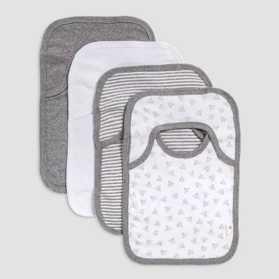 Burt's Bees Baby Burt's Bees Baby® Organic Cotton 4pk Lap Shoulder Bibs - Heather Gray 1 Burt's Bees Baby Burt's Bees Baby® Organic Cotton 4pk Lap Shoulder Bibs - Heather Gray