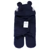 Hudson Baby Infant Boy Animal Faux Shearling Baby Outdoor Stroller Sack Wrap, Navy, One Size