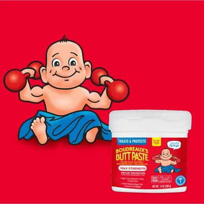 Boudreaux's Butt Paste Baby Diaper Rash Cream Maximum Strength - 14oz 2 Boudreaux's Butt Paste Baby Diaper Rash Cream Maximum Strength - 14oz - Image 2