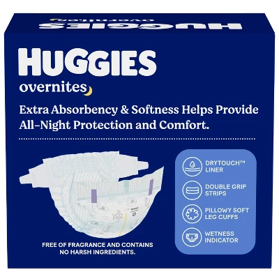 Huggies Overnites Nighttime Baby Diapers – (Select Size And Count) 1 Huggies Overnites Nighttime Baby Diapers – (Select Size And Count)