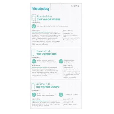 Frida Baby Baby Breathe Easy Kit Sick Day Essentials With Vapor Wipes, Vapor Rub And Vapor Drops 2 Frida Baby Baby Breathe Easy Kit Sick Day Essentials With Vapor Wipes, Vapor Rub And Vapor Drops - Image 2