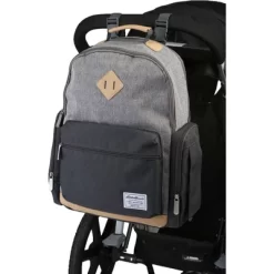 Eddie Bauer Bridgeport Places & Spaces Back Pack Diaper Bag - Gray With Tan -Baby Care Deals Store GUEST 8aa43aab ab5d 4fc4 8e79 138adbfdc636